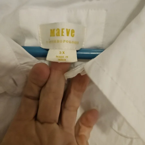 Maeve White Floral Button Down Shirt - Picture 8 of 8